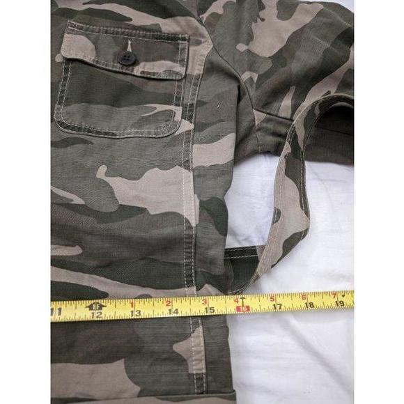 NWOT TALBOTS Cotton Jacket Button-up Camo Cargo Sz XL - Picture 7 of 9